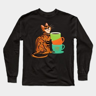 Easily Distracted by Cats and Coffee Long Sleeve T-Shirt